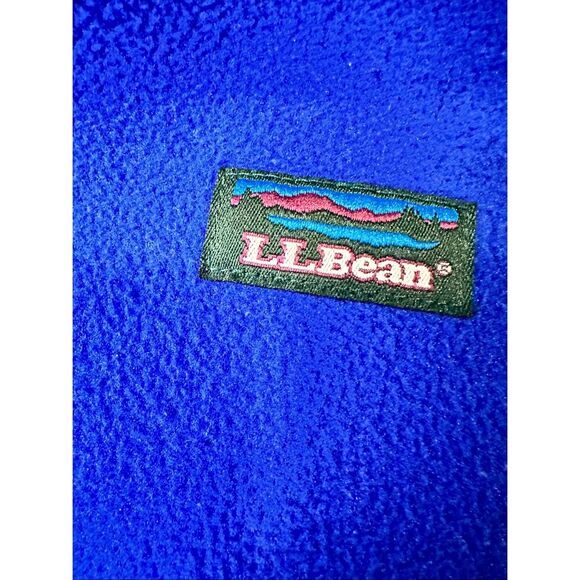 Vintage L.L. Bean deep blue Sherpa fleece zip up  jacket, size M/L - Picture 4 of 7